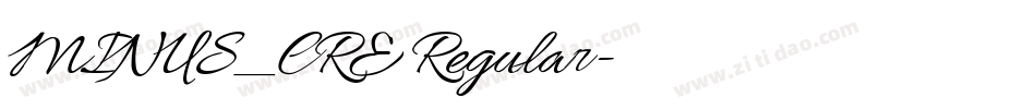 MINUS_CRE Regular字体转换
